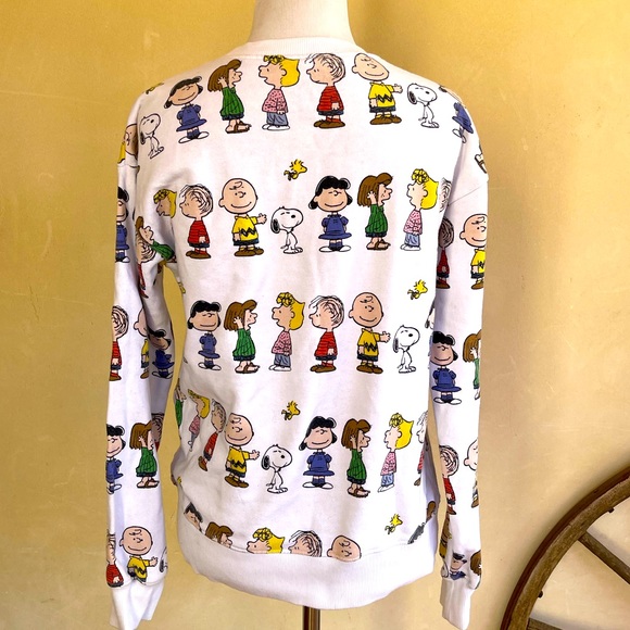 PEANUTS CHARLIE BROWN SNOOPY Super Cute Fun Vintage Sweat Shirt Woman’s Size S - Picture 3 of 9